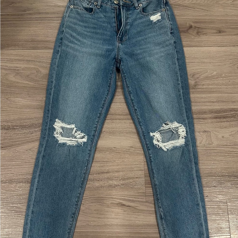 American Eagle Outfitters Ripped Blue Skinny Jeans